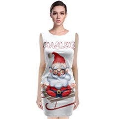 Santa Glasses Yoga Chill Vibe Classic Sleeveless Midi Dress