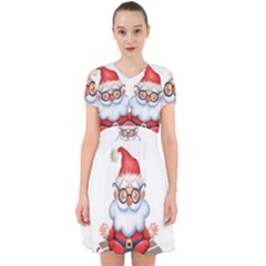 Santa Glasses Yoga Chill Vibe Adorable in Chiffon Dress