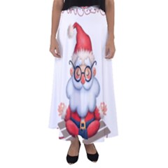 Santa Glasses Yoga Chill Vibe Flared Maxi Skirt