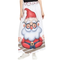 Santa Glasses Yoga Chill Vibe Maxi Chiffon Skirt