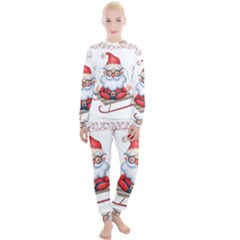 Santa Glasses Yoga Chill Vibe Women s Lounge Set