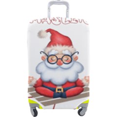 Santa Glasses Yoga Chill Vibe Luggage Cover (Large)
