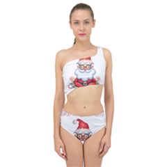 Santa Glasses Yoga Chill Vibe Spliced Up Two Piece Swimsuit