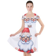 Santa Glasses Yoga Chill Vibe Cap Sleeve Midi Dress