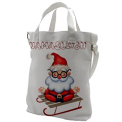 Santa Glasses Yoga Chill Vibe Canvas Messenger Bag