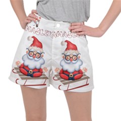 Santa Glasses Yoga Chill Vibe Women s Ripstop Shorts