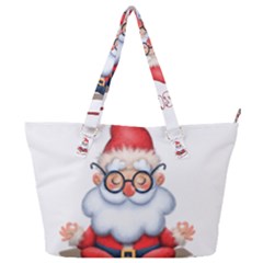 Santa Glasses Yoga Chill Vibe Full Print Shoulder Bag