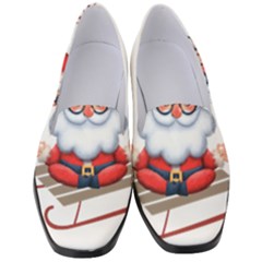 Santa Glasses Yoga Chill Vibe Women s Classic Loafer Heels