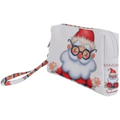 Santa Glasses Yoga Chill Vibe Wristlet Pouch Bag (Small)