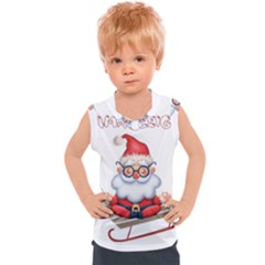 Santa Glasses Yoga Chill Vibe Kids  Sport Tank Top