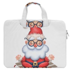 Santa Glasses Yoga Chill Vibe MacBook Pro 16  Double Pocket Laptop Bag 