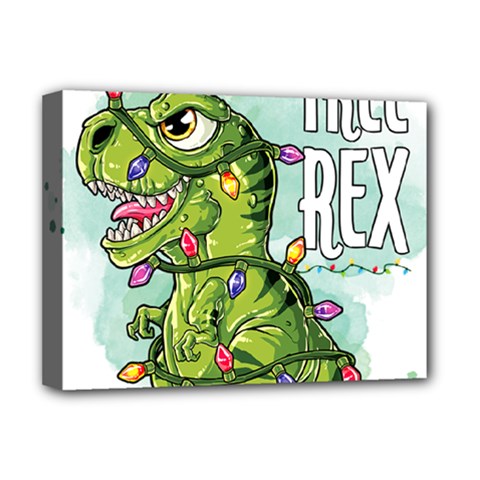 Dinosaur T-rex Dino Tyrannasaurus Deluxe Canvas 16  x 12  (Stretched) 