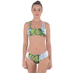 Dinosaur T-rex Dino Tyrannasaurus Criss Cross Bikini Set