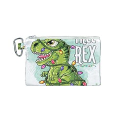 Dinosaur T-rex Dino Tyrannasaurus Canvas Cosmetic Bag (Small)