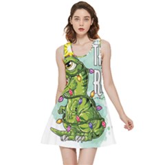 Dinosaur T-rex Dino Tyrannasaurus Inside Out Reversible Sleeveless Dress