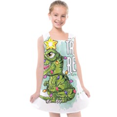 Dinosaur T-rex Dino Tyrannasaurus Kids  Cross Back Dress