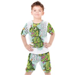 Dinosaur T-rex Dino Tyrannasaurus Kids  T-Shirt and Shorts Set