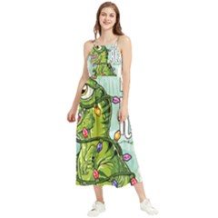 Dinosaur T-rex Dino Tyrannasaurus Boho Sleeveless Summer Dress