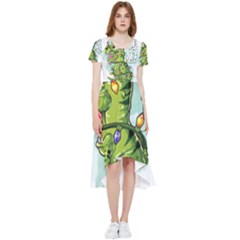 Dinosaur T-rex Dino Tyrannasaurus High Low Boho Dress