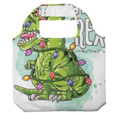 Dinosaur T-rex Dino Tyrannasaurus Premium Foldable Grocery Recycle Bag by Sarkoni