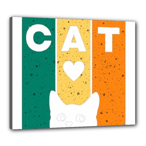 Cat Kitten Pet Animal Feline Cat Canvas 24  X 20  (stretched)