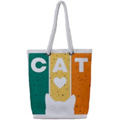 Cat Kitten Pet Animal Feline Cat Full Print Rope Handle Tote (small)