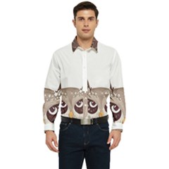 Owl Bird Feathers Men s Long Sleeve  Shirt by Sarkoni