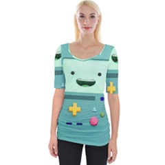 Bmo Adventure Time Wide Neckline T-shirt