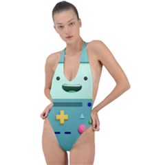 Bmo Adventure Time Backless Halter One Piece Swimsuit by Bedest