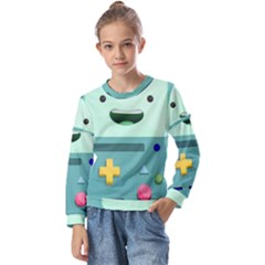 Bmo Adventure Time Kids  Long Sleeve T-shirt With Frill 