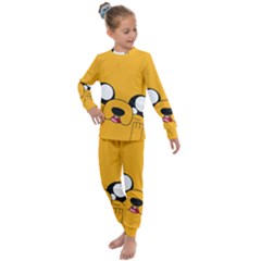 Adventure Time Cartoon Face Funny Happy Toon Kids  Long Sleeve Set 