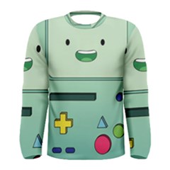 Adventure Time Bmo Beemo Green Men s Long Sleeve T-shirt by Bedest