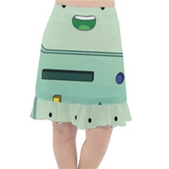 Adventure Time Bmo Beemo Green Fishtail Chiffon Skirt by Bedest