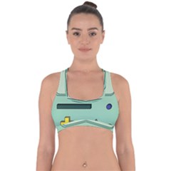 Adventure Time Bmo Beemo Green Cross Back Hipster Bikini Top  by Bedest