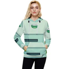 Adventure Time Bmo Beemo Green Women s Lightweight Drawstring Hoodie