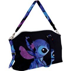 Stitch Love Cartoon Cute Space Canvas Crossbody Bag