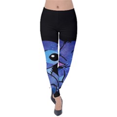 Stitch Love Cartoon Cute Space Velvet Leggings by Bedest