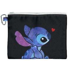 Stitch Love Cartoon Cute Space Canvas Cosmetic Bag (xxl) by Bedest