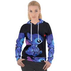 Stitch Love Cartoon Cute Space Women s Overhead Hoodie