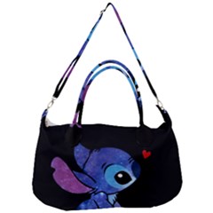 Stitch Love Cartoon Cute Space Removable Strap Handbag by Bedest