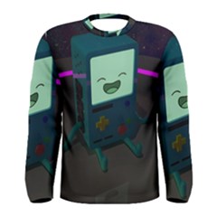 Bmo In Space  Adventure Time Beemo Cute Gameboy Men s Long Sleeve T-shirt by Bedest