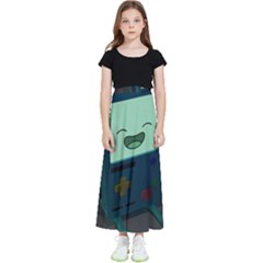 Bmo In Space  Adventure Time Beemo Cute Gameboy Kids  Flared Maxi Skirt