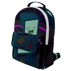 Bmo In Space  Adventure Time Beemo Cute Gameboy Flap Pocket Backpack (small) by Bedest