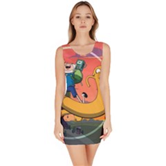 Finn And Jake Adventure Time Bmo Cartoon Bodycon Dress by Bedest