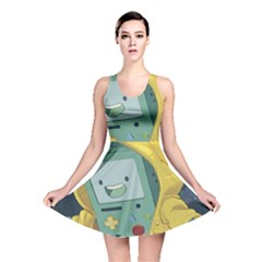 Cartoon Bmo Adventure Time Reversible Skater Dress