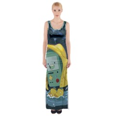 Cartoon Bmo Adventure Time Thigh Split Maxi Dress by Bedest