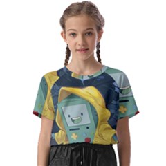 Cartoon Bmo Adventure Time Kids  Basic T-shirt by Bedest