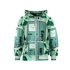 Adventure Time Bmo Kids  Zipper Hoodie by Bedest