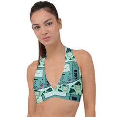 Adventure Time Bmo Halter Plunge Bikini Top by Bedest