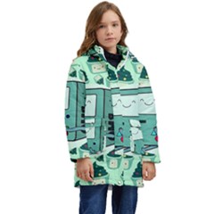 Adventure Time Bmo Kids  Hooded Longline Puffer Jacket